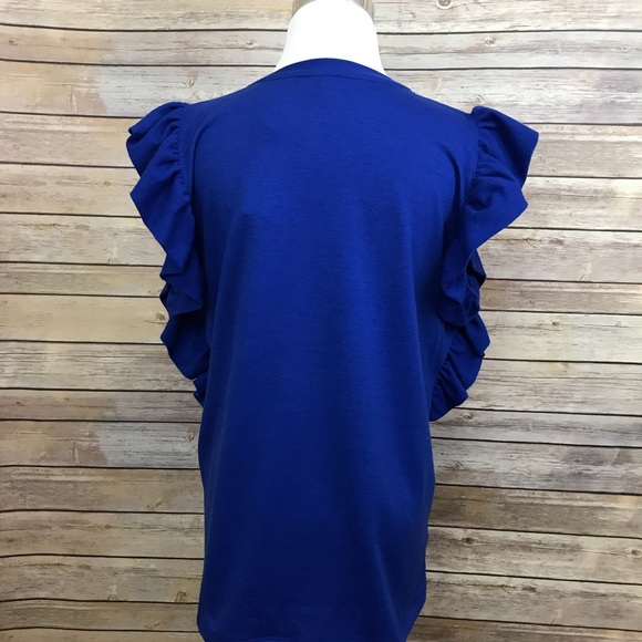 NEW Anthropologie DREW Cobalt Blue Sweater Blouse - Picture 4 of 7